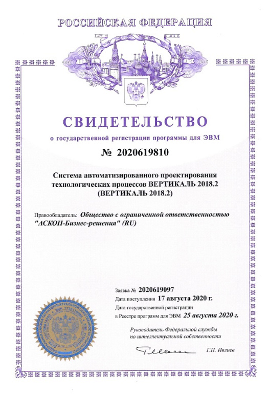 Свидетельство о государственной регистрации программы для ЭВМ №2020619810
