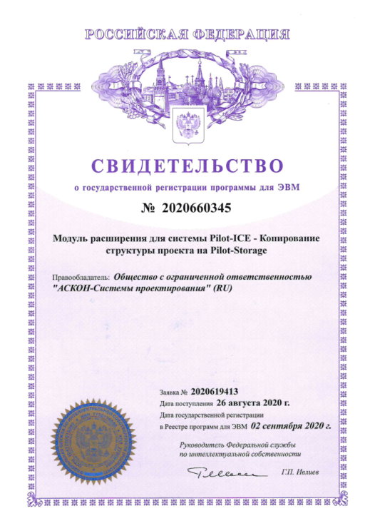 Свидетельство о государственной регистрации программы для ЭВМ №2020660345