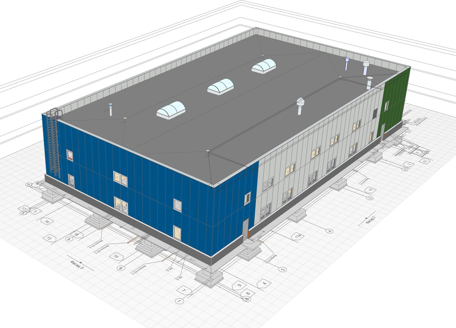 Renga для проектирования промышленного здания. BIM АСКОН. ПРОФИНСТИТУТ проектирование. Промышленные здания для чего они предназначены.