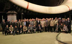 Экскурсия участников мероприятия по ЦАГИ, посещение одной из аэродинамических труб института